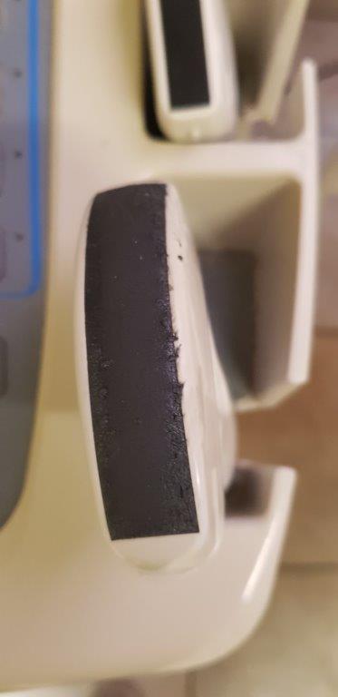 Használt Medison SonoAce 8000EX ultrahang készülék hasi vizsgálófeje - akusztikus lencse cserére szorul Használt Medison SonoAce 8000EX ultrahang készülék hasi vizsgálófeje - akusztikus lencse cserére szorul